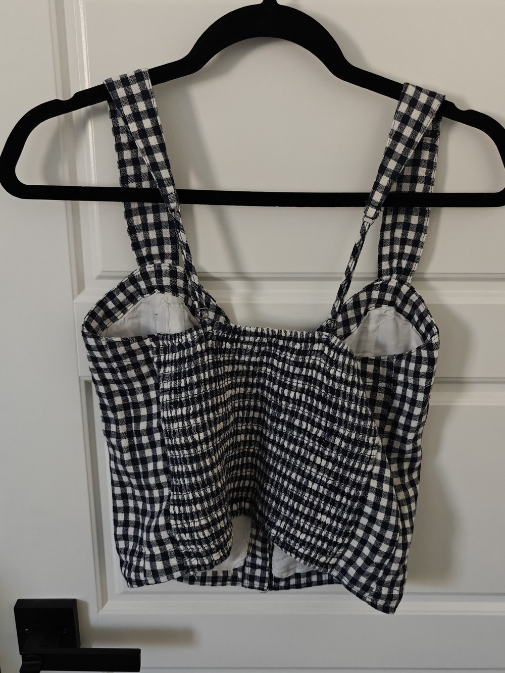 Abercrombie & Fitch Gingham Crop Tops & Short Set - Navy - Picture 3 of 10